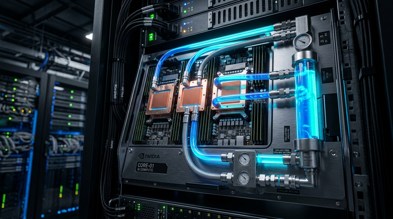 AI Server Liquid Cooling System & Cold Plate Rack